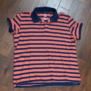 St. John's Bay Striped Polo Shirt in Navy and Orange size XXL